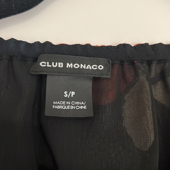 Club Monaco Floral Wrap Top - Picture 4 of 4